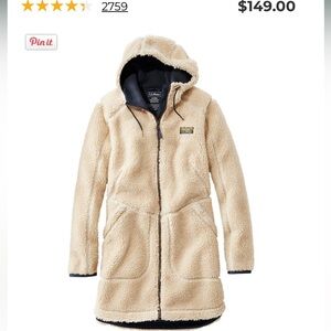 LL BEAN Women’s Mountain Pile Fleece L